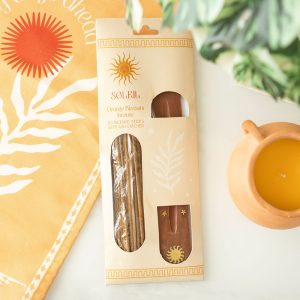 INCIENSO Y QUEMADOR SOL Y FLOR DE NARANJO